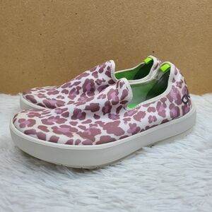 Oofos Pink Camo Slip On Recovery Shoes Size W 8/EU 39    12021O OOMG-4